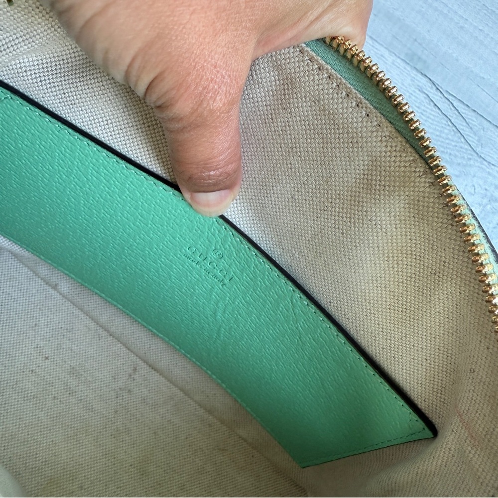 RARE Gucci GG Monogram Ophidia Dome Canvas Shoulder Bag Beige Pepperlight Mint - Picture 12 of 15